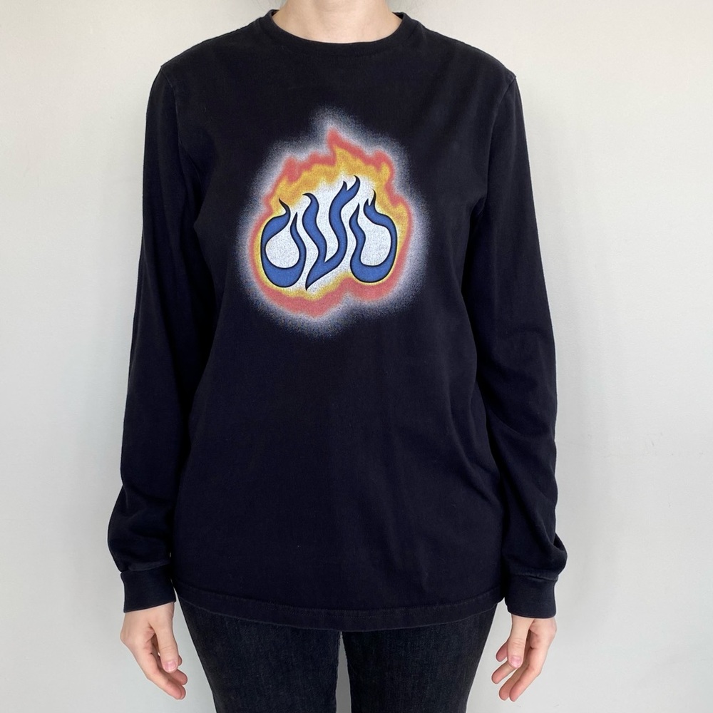OVO Octoberβs Very Own Drake fire logo long sleeve graphic shirt. π€